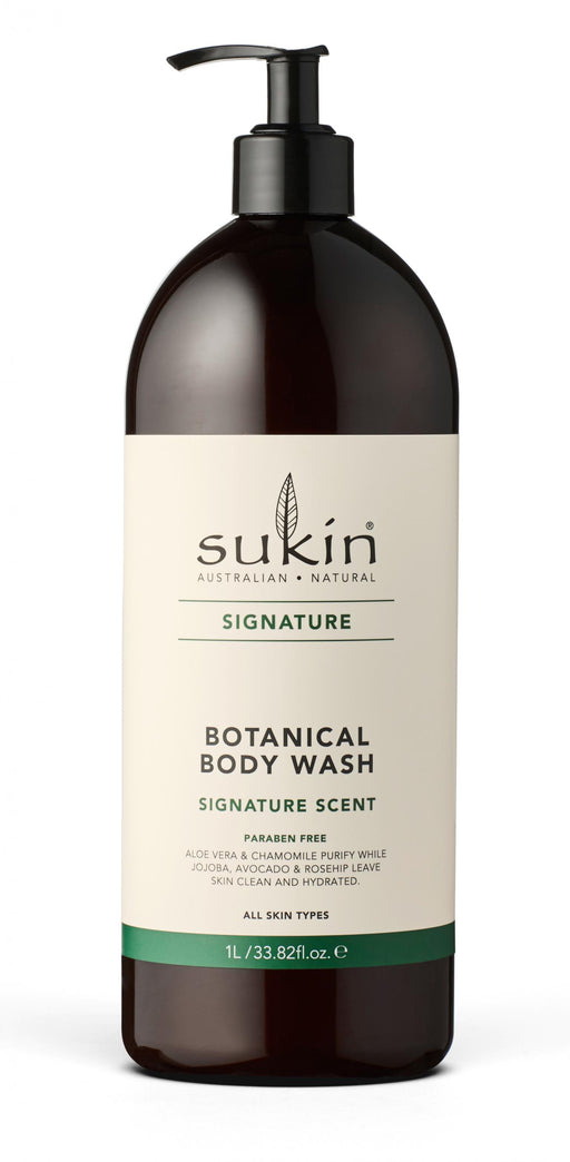 Sukin Signature Botanical Body Wash 1ltr - Dennis the Chemist