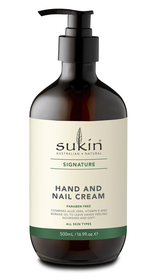 Sukin Signature Hand and Nail Cream (Pump) 500ml - Dennis the Chemist
