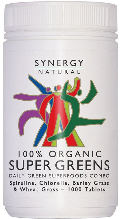 Synergy Natural Super Greens (100% Organic) 1000's - Dennis the Chemist