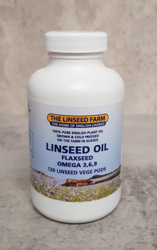 The Linseed Farm Linseed Oil Flaxseed Omega 3,6,9 (Vege Pods) 120's - Dennis the Chemist