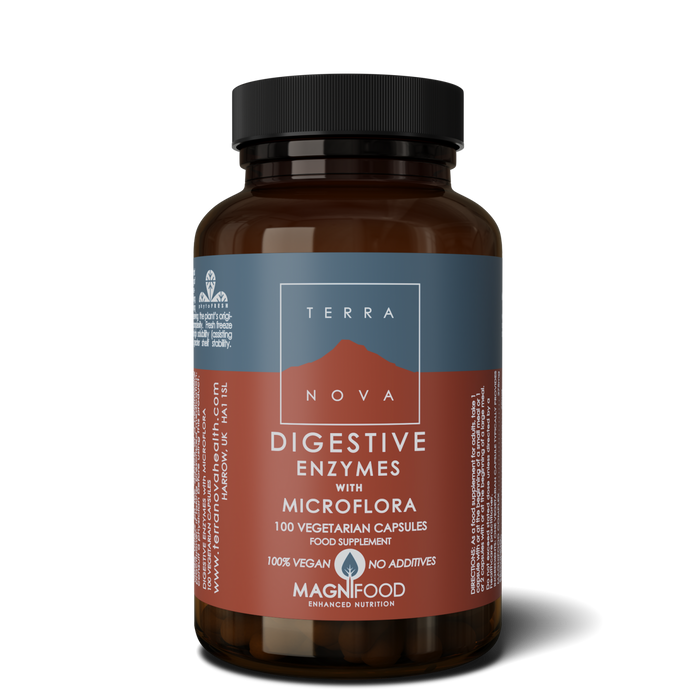 Terranova Digestive Enzymes with Microflora 100's - Dennis the Chemist