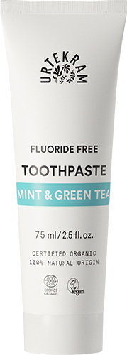 Urtekram Toothpaste Mint & Green Tea (Fluoride Free) 75ml - Dennis the Chemist