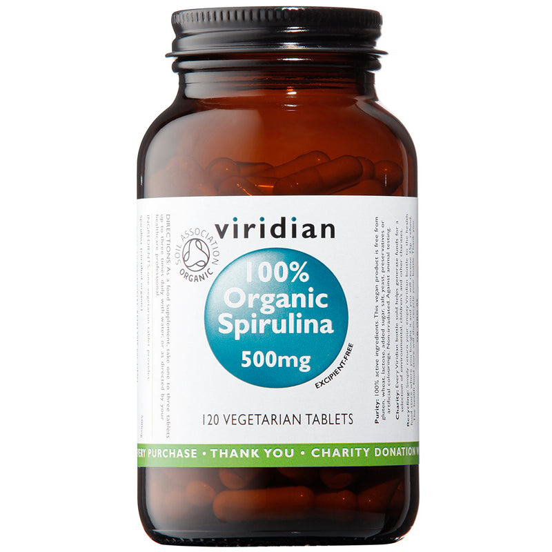 100% Organic Spirulina 500mg 120's - Dennis the Chemist