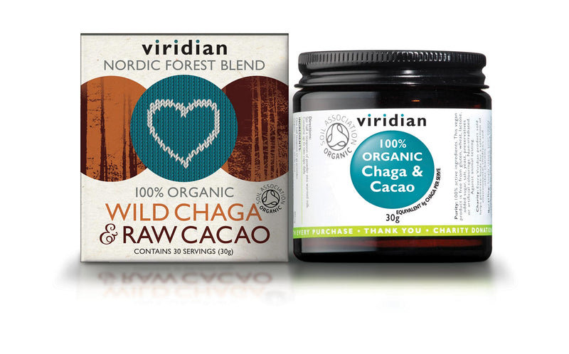100% Organic Wild Chaga & Raw Cacao Drink  30g - Dennis the Chemist