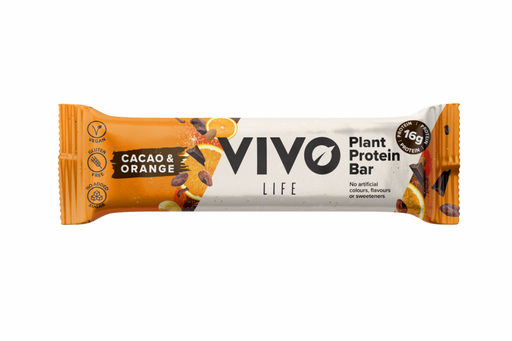 Vivo Life Plant Protein Bar Cacao & Orange (Case of 12) - Dennis the Chemist