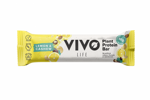 Vivo Life Plant Protein Bar Lemon & Cashew (Case of 12) - Dennis the Chemist