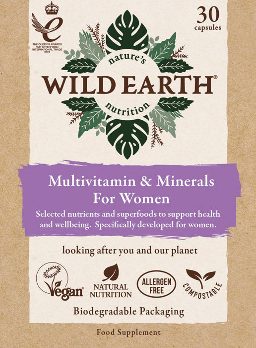 Wild Earth Multivitamin & Minerals for Women 30's - Dennis the Chemist