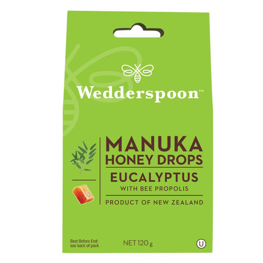 Manuka Honey Drops Eucalyptus with Bee Propolis 120g - Dennis the Chemist