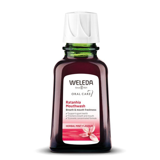 Weleda Oral Care Ratanhia Mouthwash Herbal Mint Flavour 50ml - Dennis the Chemist