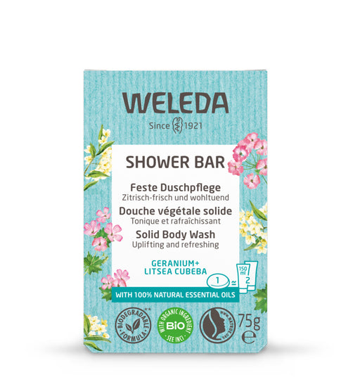 Weleda Shower Bar Geranium + Litsea Cubeba 75g - Dennis the Chemist
