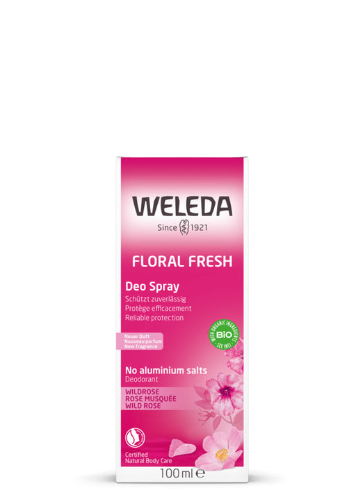 Weleda Floral Fresh Deo Spray Wild Rose 100ml - Dennis the Chemist