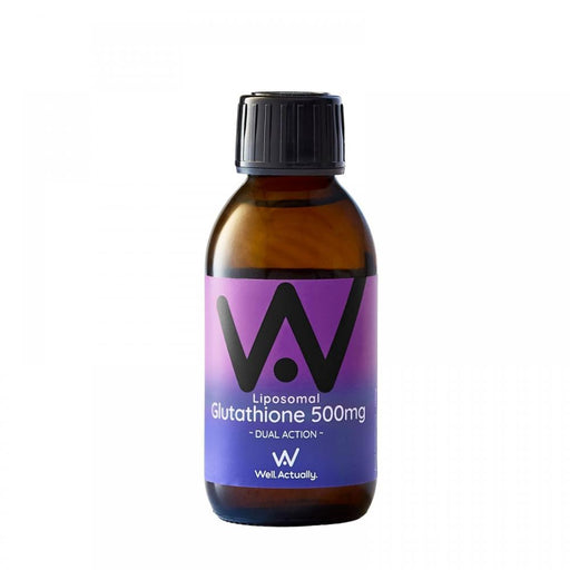Well.Actually. Liposomal Glutathione  500mg Dual Action Blueberry Flavour 150ml - Dennis the Chemist