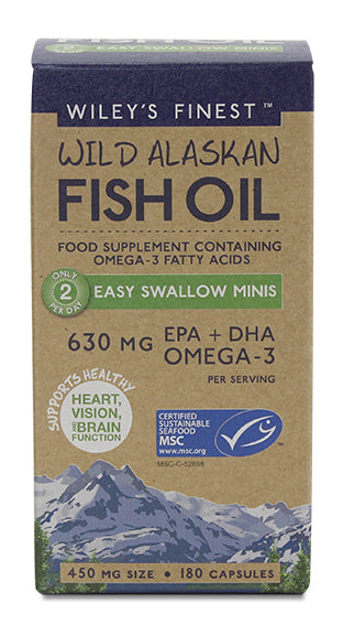 Wiley's Finest Wild Alaskan Fish Oil Easy Swallow Minis 180's - Dennis the Chemist