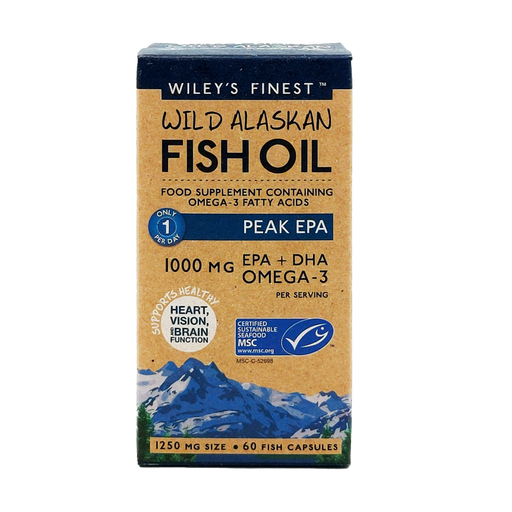 Wiley's Finest Wild Alaskan Fish Oil Peak EPA 1000mg 60's - Dennis the Chemist