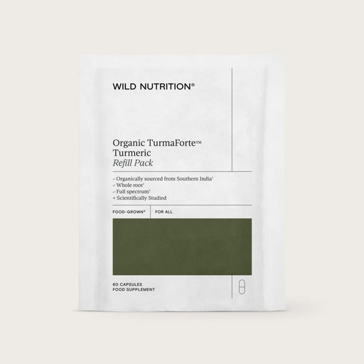 Wild Nutrition Organic TurmaForte Turmeric Refill Pack 60's - Dennis the Chemist