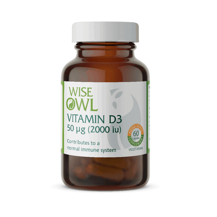 Wise Owl Vitamin D3 50ug (2000iu) 60's - Dennis the Chemist