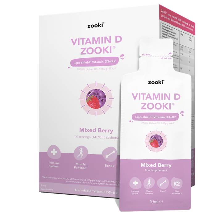yourzooki Vitamin D Zooki Mixed Berry 14x10ml Sachets CASE - Dennis the Chemist